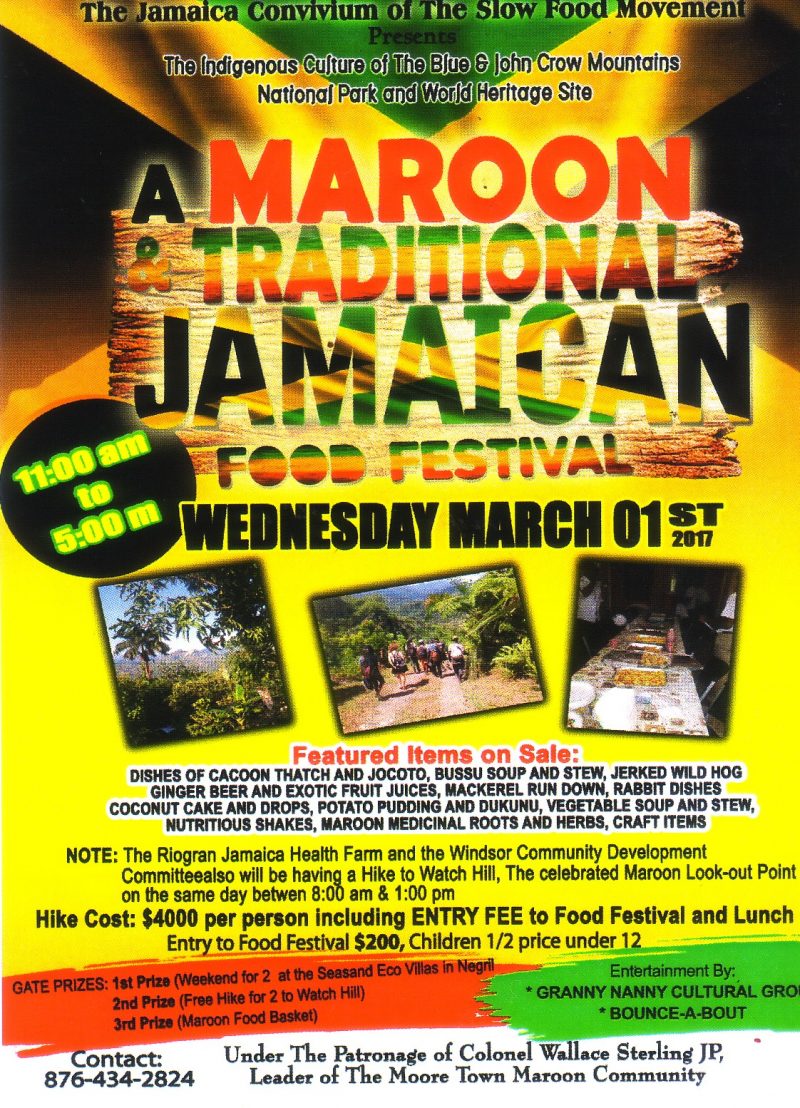 Maroon Jamaican Food Festival – Jamaica National Heritage Trust